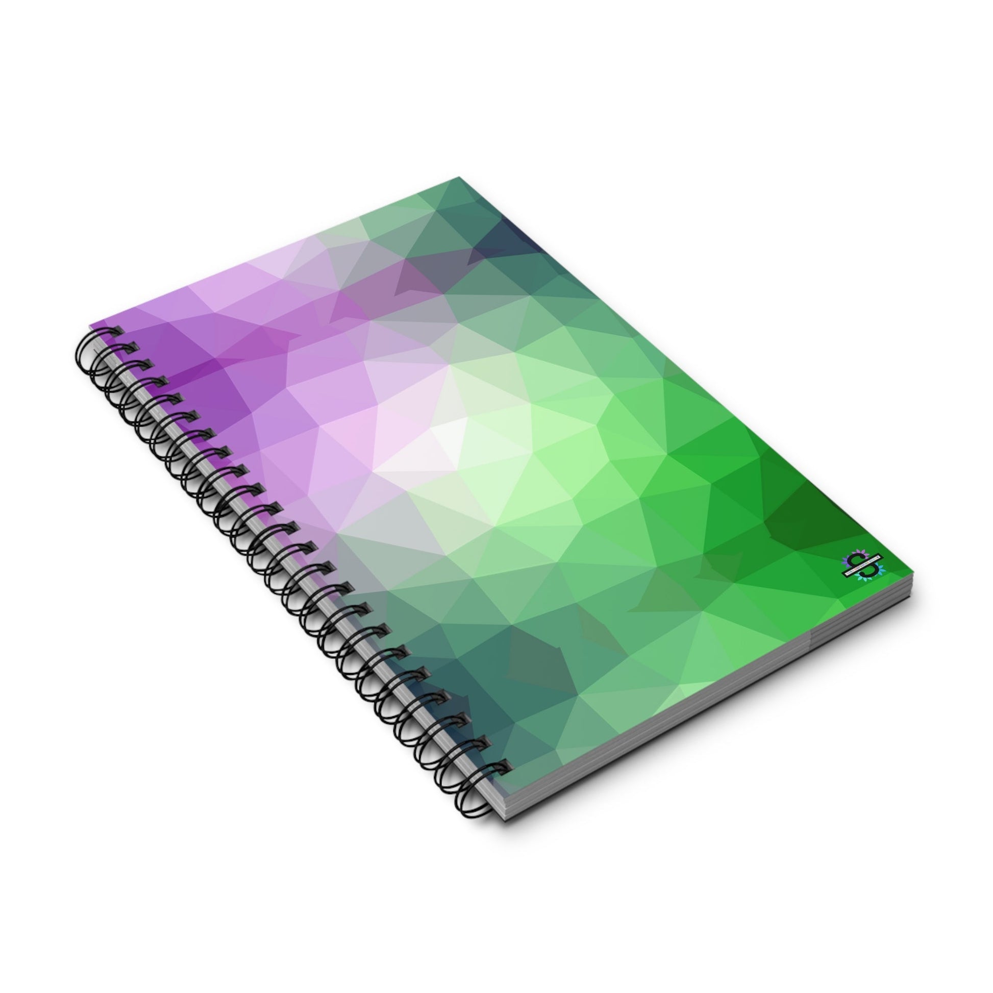 Green Purple Chromatic Spiral NotebookSush Dopamine Decor