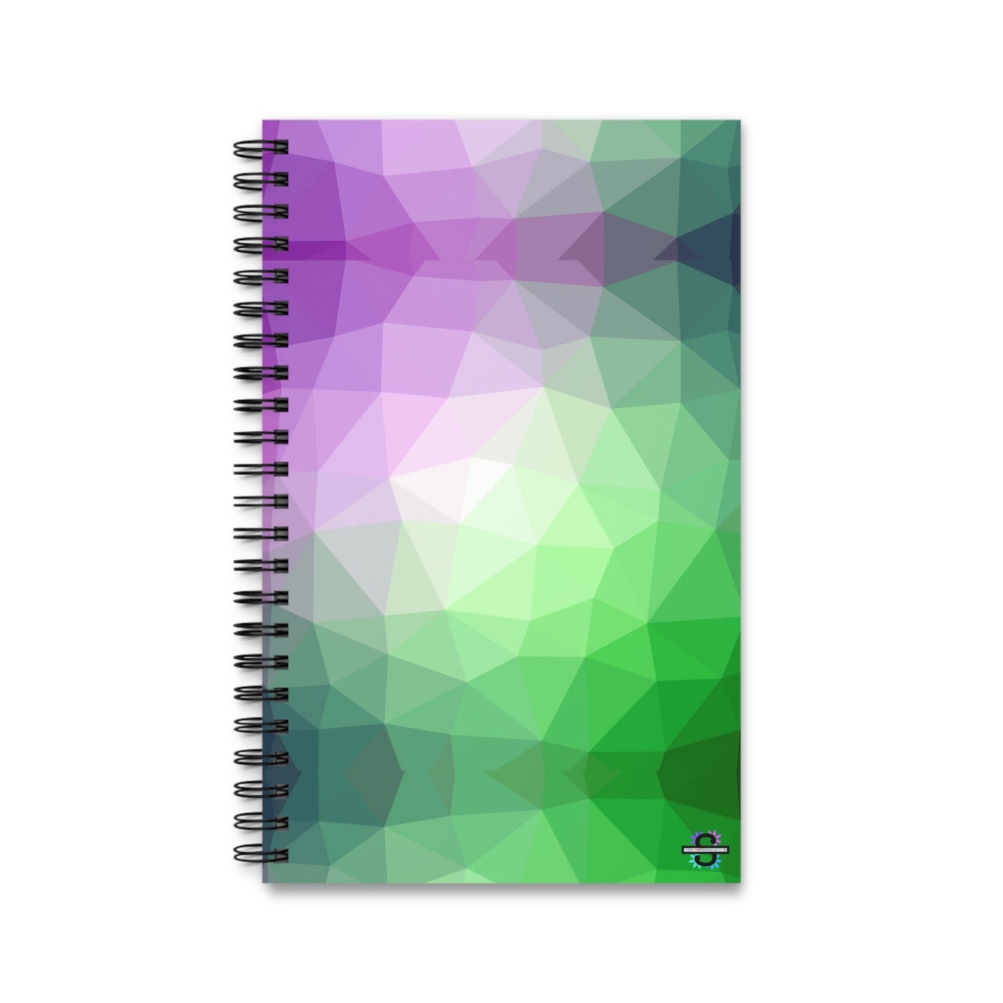 Green Purple Chromatic Spiral NotebookSush Dopamine Decor