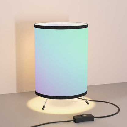 Green Purple Gradient Tripod Lamp with High - Res Printed Shade, US\CA plugSush Dopamine Decor