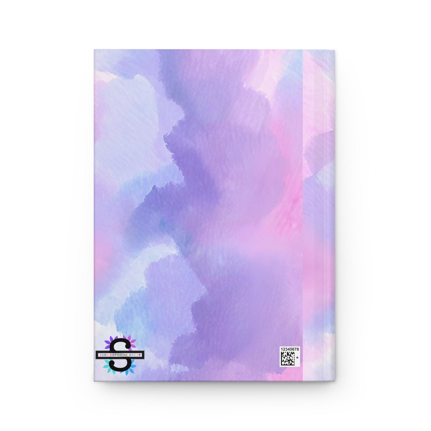 Hardcover Journal Matte - Don't give up , pink blue gradient soothing designSush Dopamine Decor