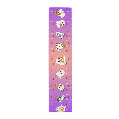 hemmed edges Halloween table runner