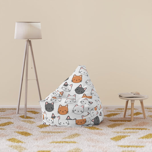 Kitty Print Bean Bag Chair Cover | Home DecorSush Dopamine Decor