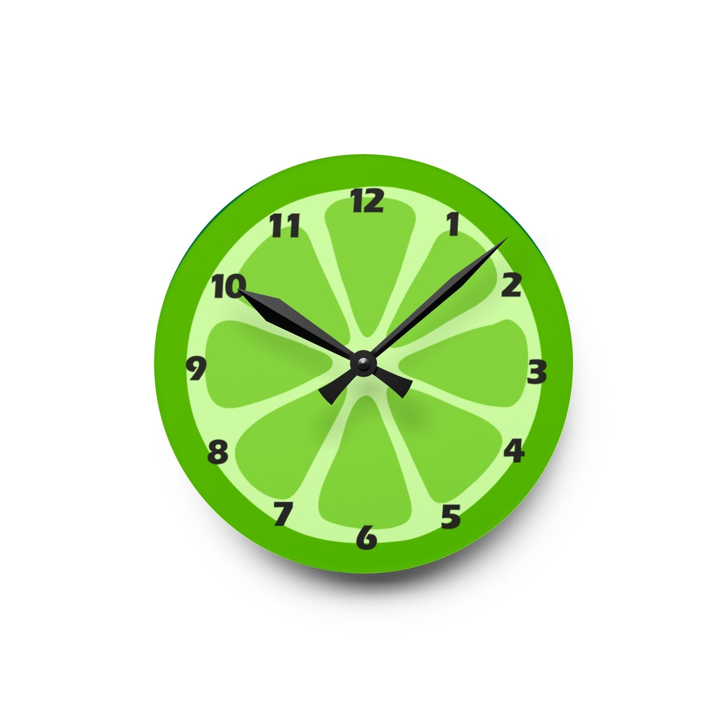 Kiwi Acrylic Wall ClockSush Dopamine Decor