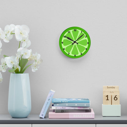 Kiwi Acrylic Wall ClockSush Dopamine Decor