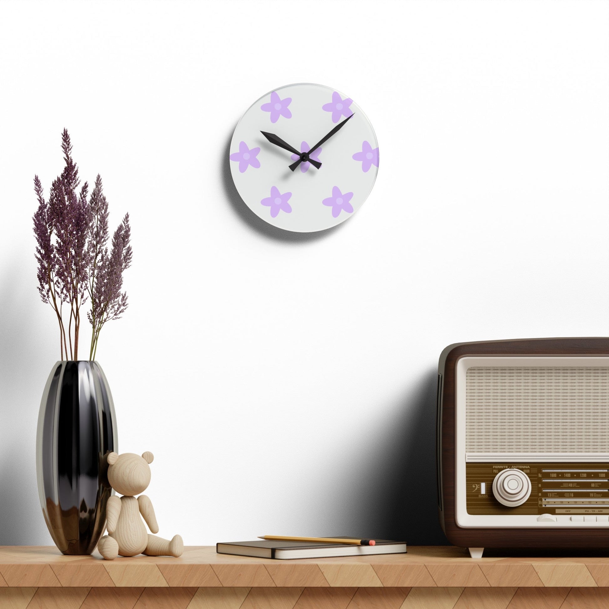 Lilac Wall ClockSush Dopamine Decor