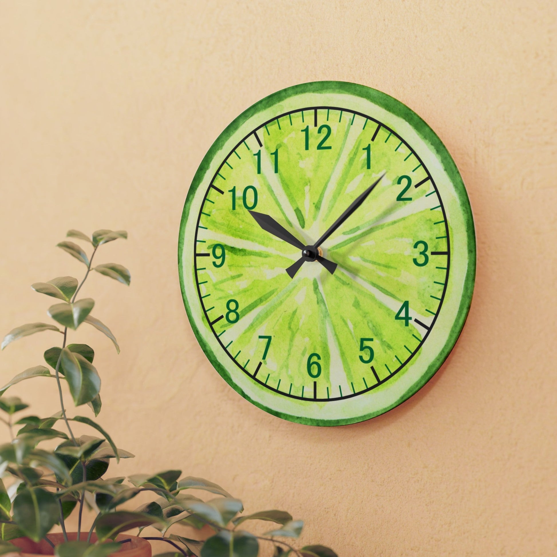 Lime Acrylic Wall ClockSush Dopamine Decor