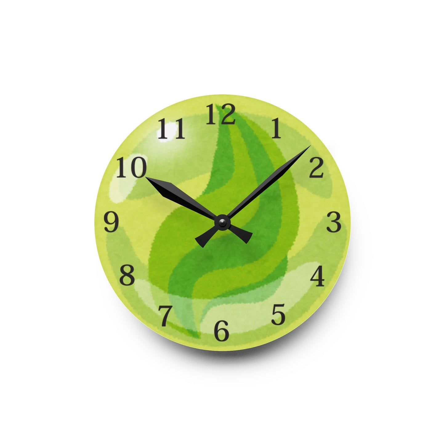 Lime Green Abstract Wall ClockSush Dopamine Decor