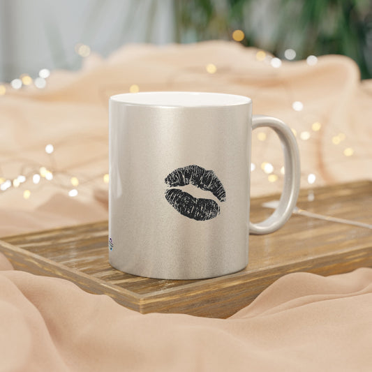 Lip print Metallic Mug (Silver\Gold)Sush Dopamine Decor