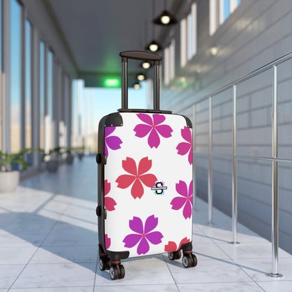 Magenta Red Floral Travel Suitcase | Luggage bag | AccessoriesSush Dopamine Decor