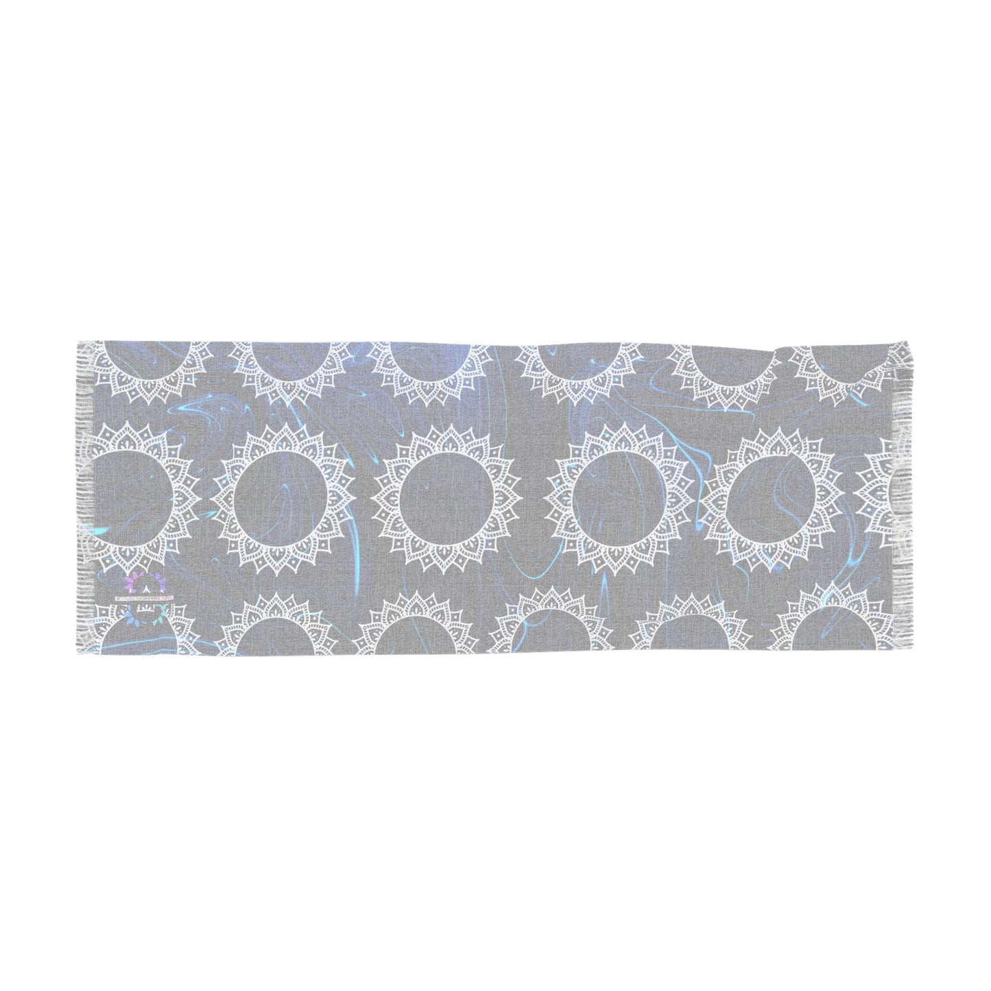 Mandala design blue Light Scarf | ApparelSush Dopamine Decor