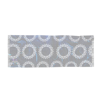 Mandala design blue Light Scarf | ApparelSush Dopamine Decor