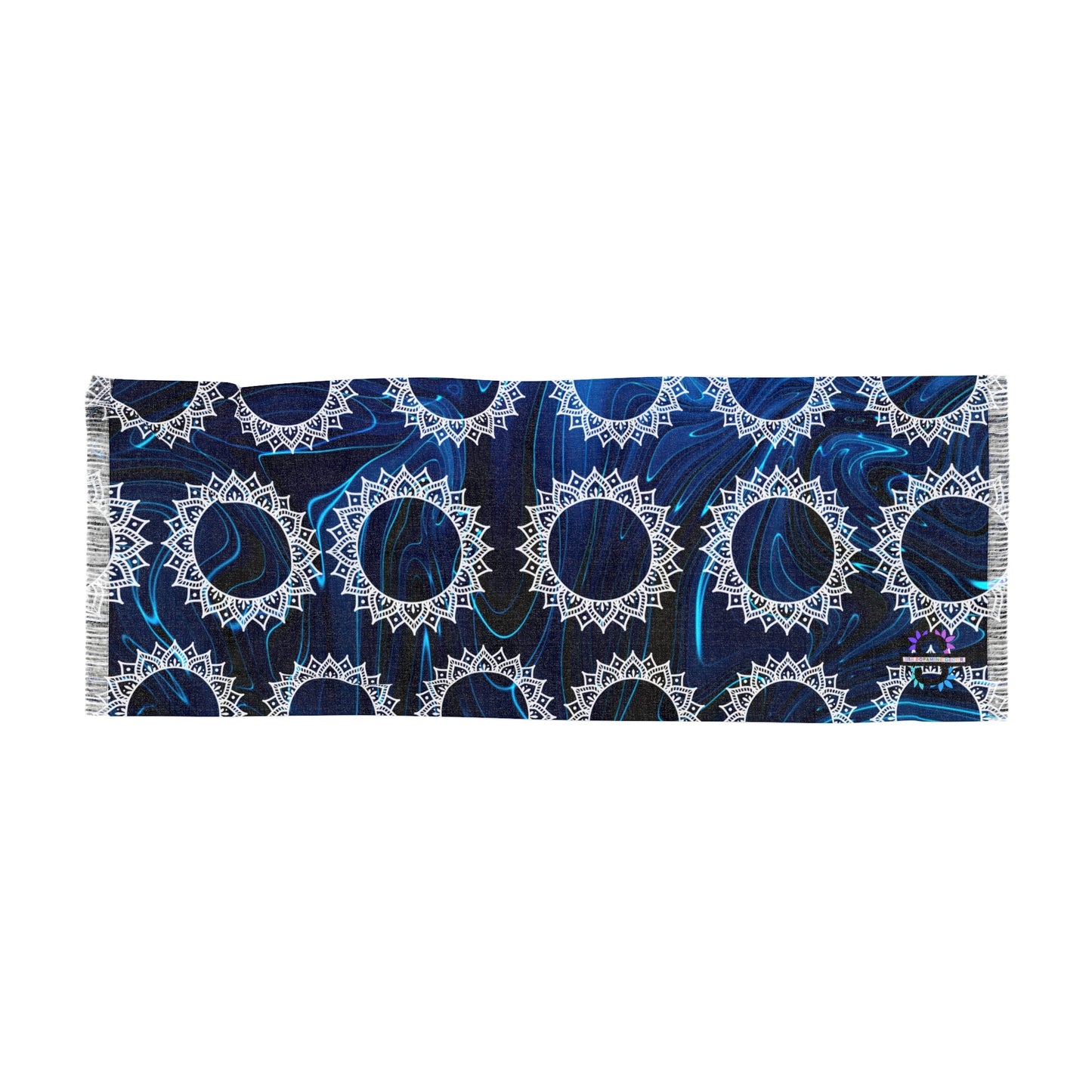 Mandala design blue Light Scarf | ApparelSush Dopamine Decor