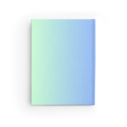 Motivational Blue Green Gradient Hardcover Journal - Blank, 128 blank pages, One size: 5" x 7" (12.7 x 17.8 cm), Full wraparound print, Casewrap bindingSush Dopamine Decor