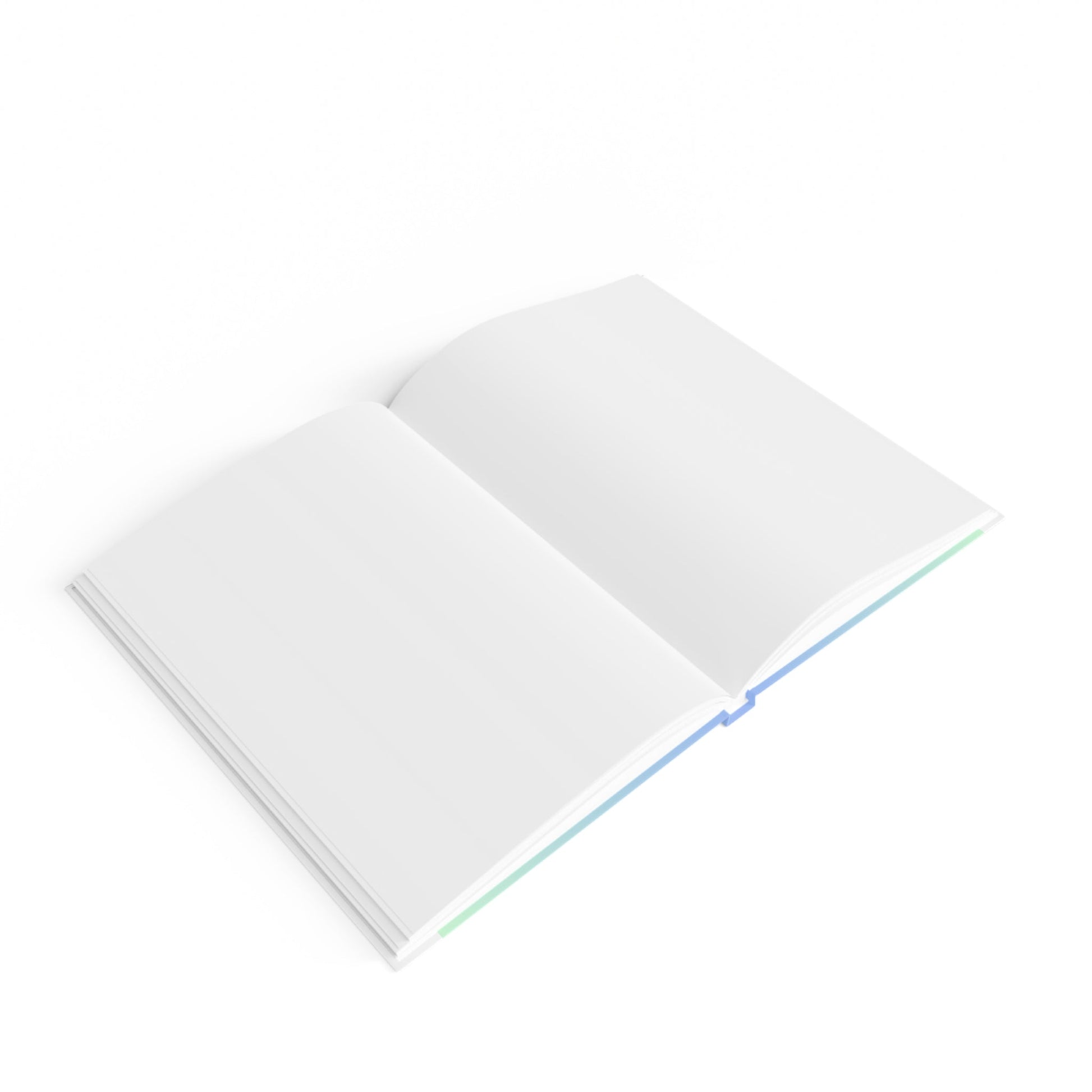 Motivational Blue Green Gradient Hardcover Journal - Blank, 128 blank pages, One size: 5" x 7" (12.7 x 17.8 cm), Full wraparound print, Casewrap bindingSush Dopamine Decor