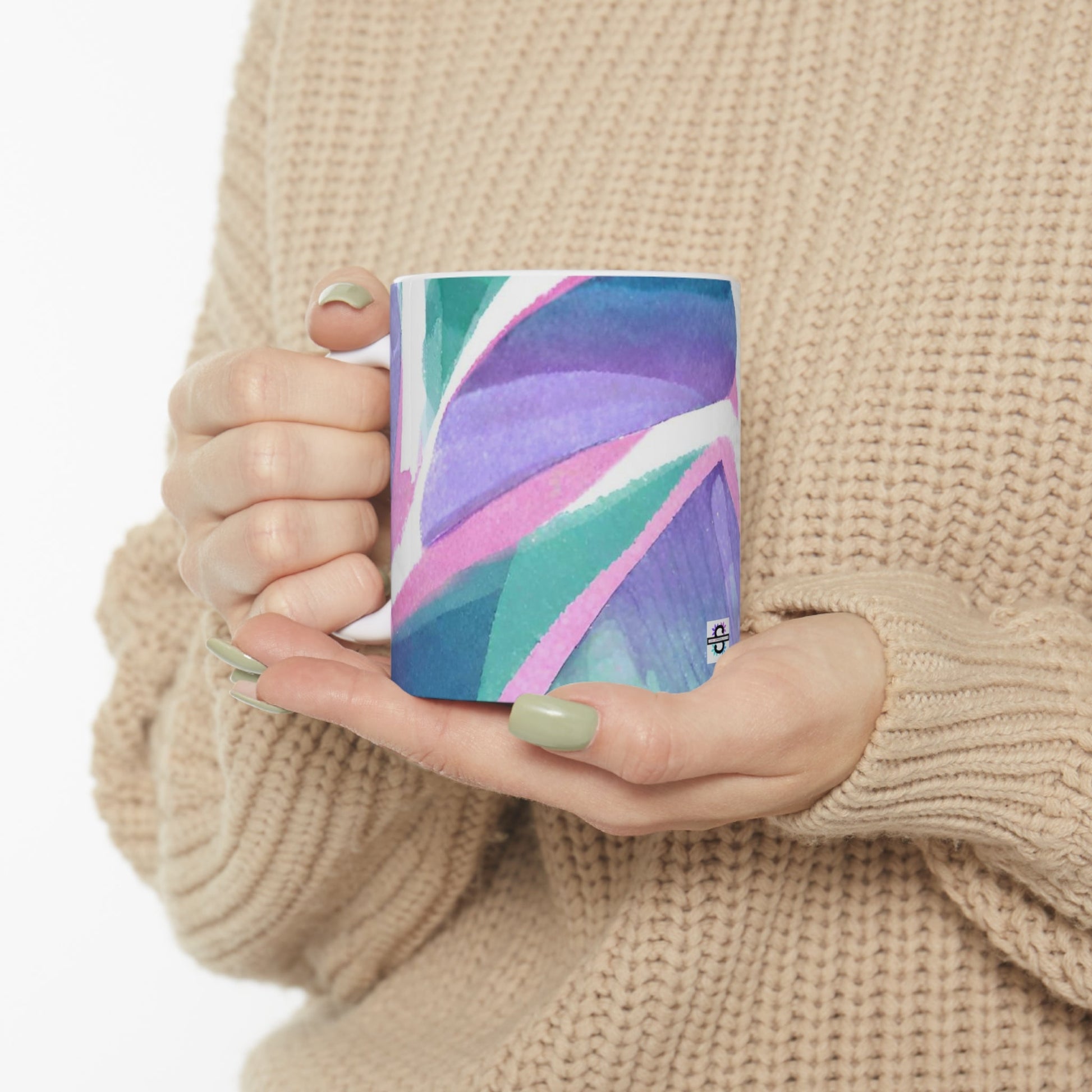 Nature Chromatic Bliss 11 - Ounce Ceramic Gift Mug | Office Gifts |Sush Dopamine Decor