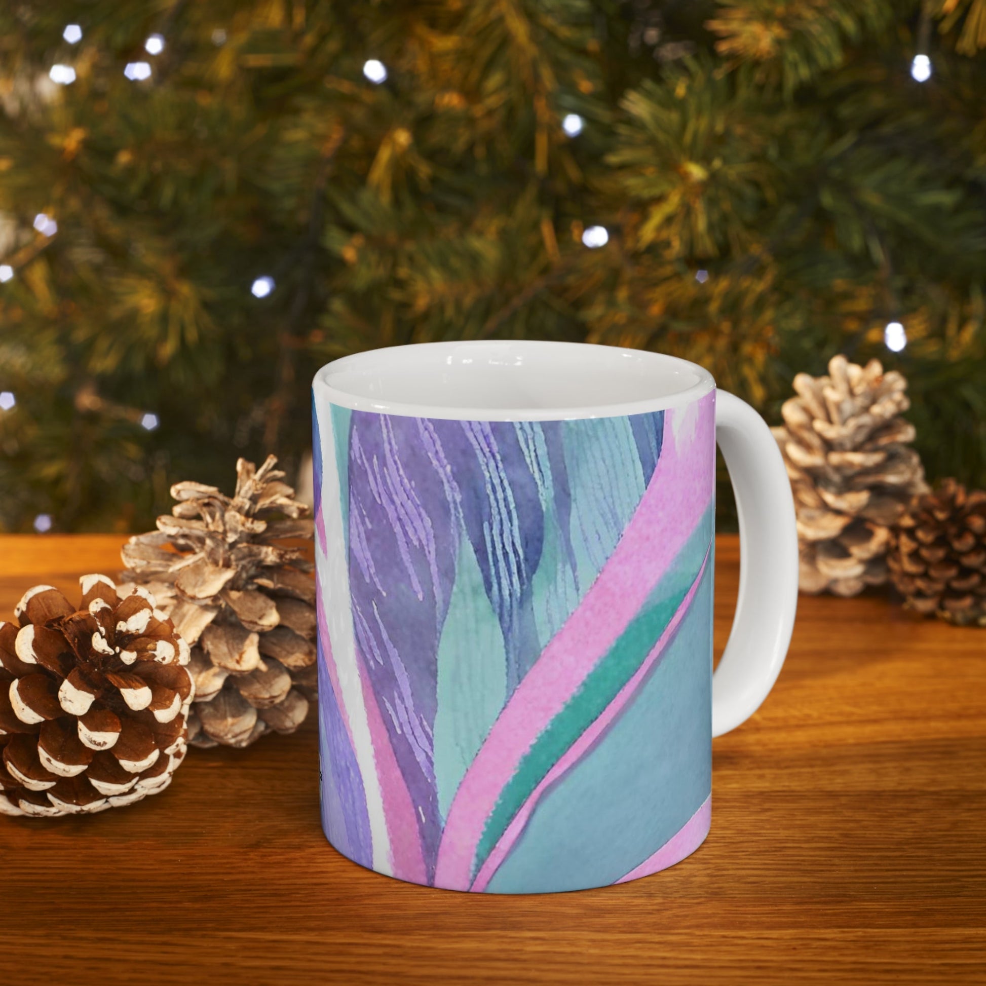 Nature Chromatic Bliss 11 - Ounce Ceramic Gift Mug | Office Gifts |Sush Dopamine Decor