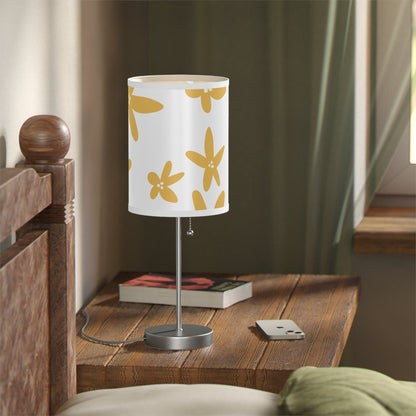 Orange Floral Table Lamp on a Stand, US|CA plug | Home decorSush Dopamine Decor