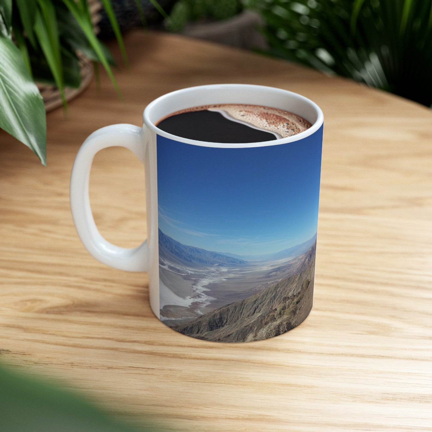 Peaceful blue scenic design Ceramic Mug 11ozSush Dopamine Decor