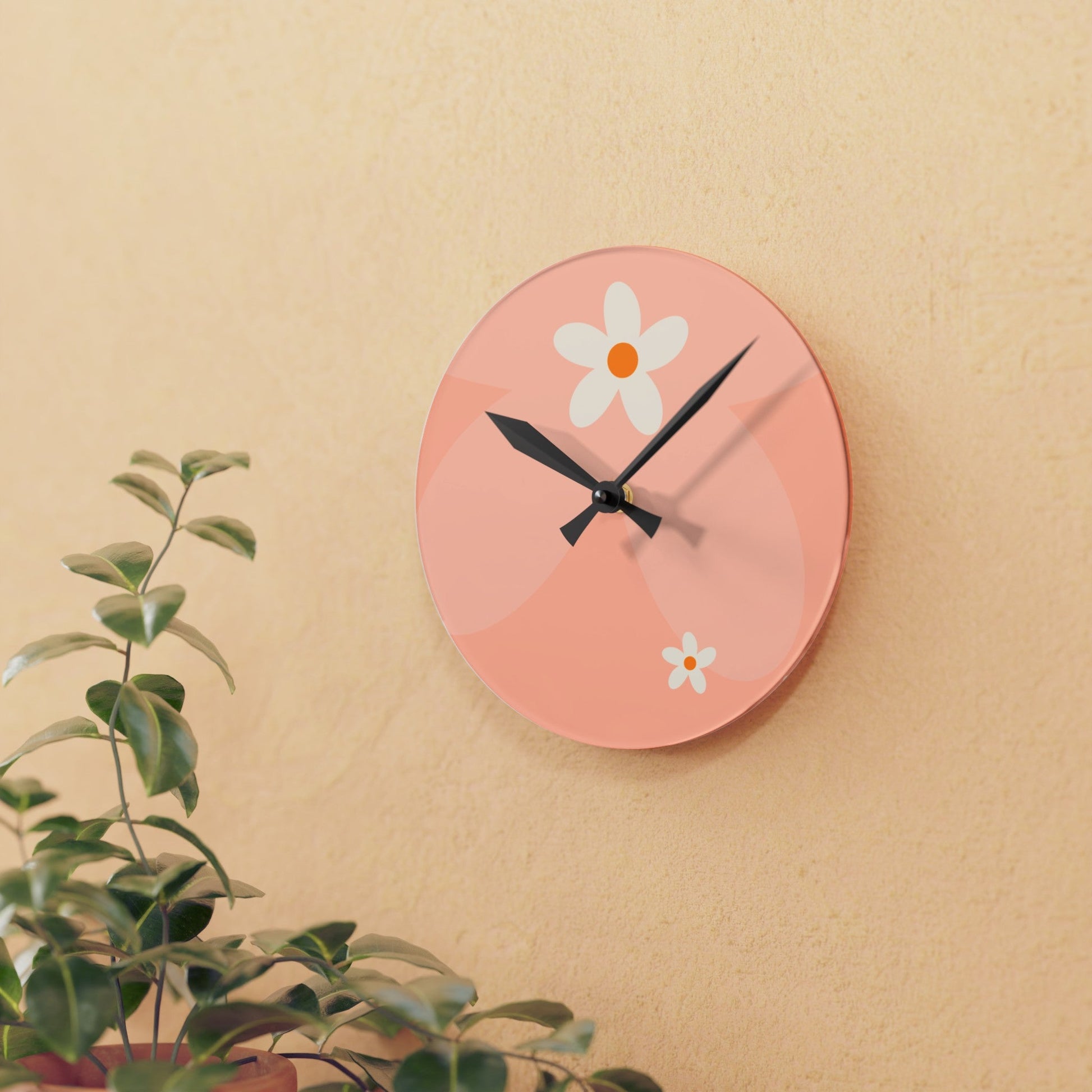 Peach Wall ClockSush Dopamine Decor