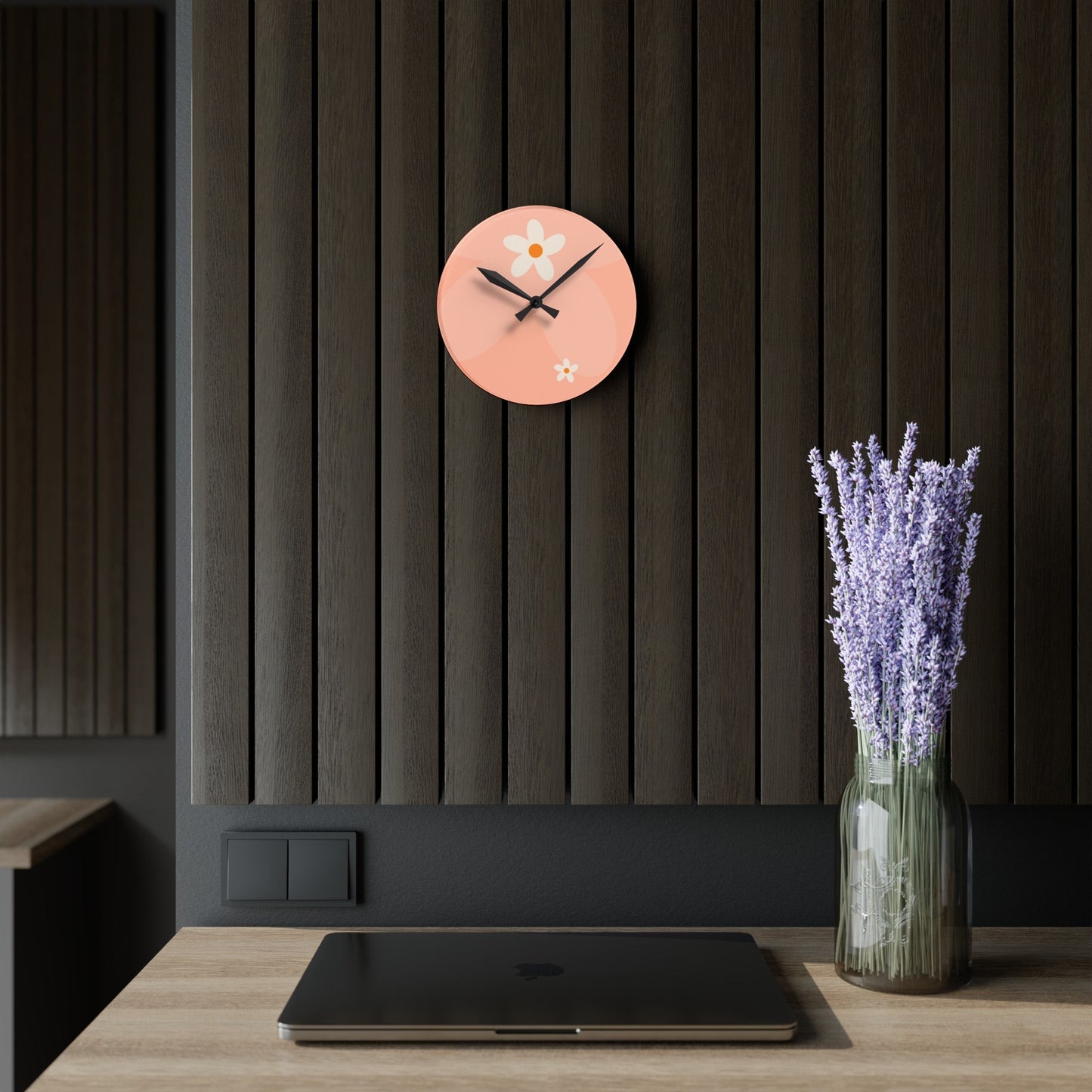 Peach Wall ClockSush Dopamine Decor