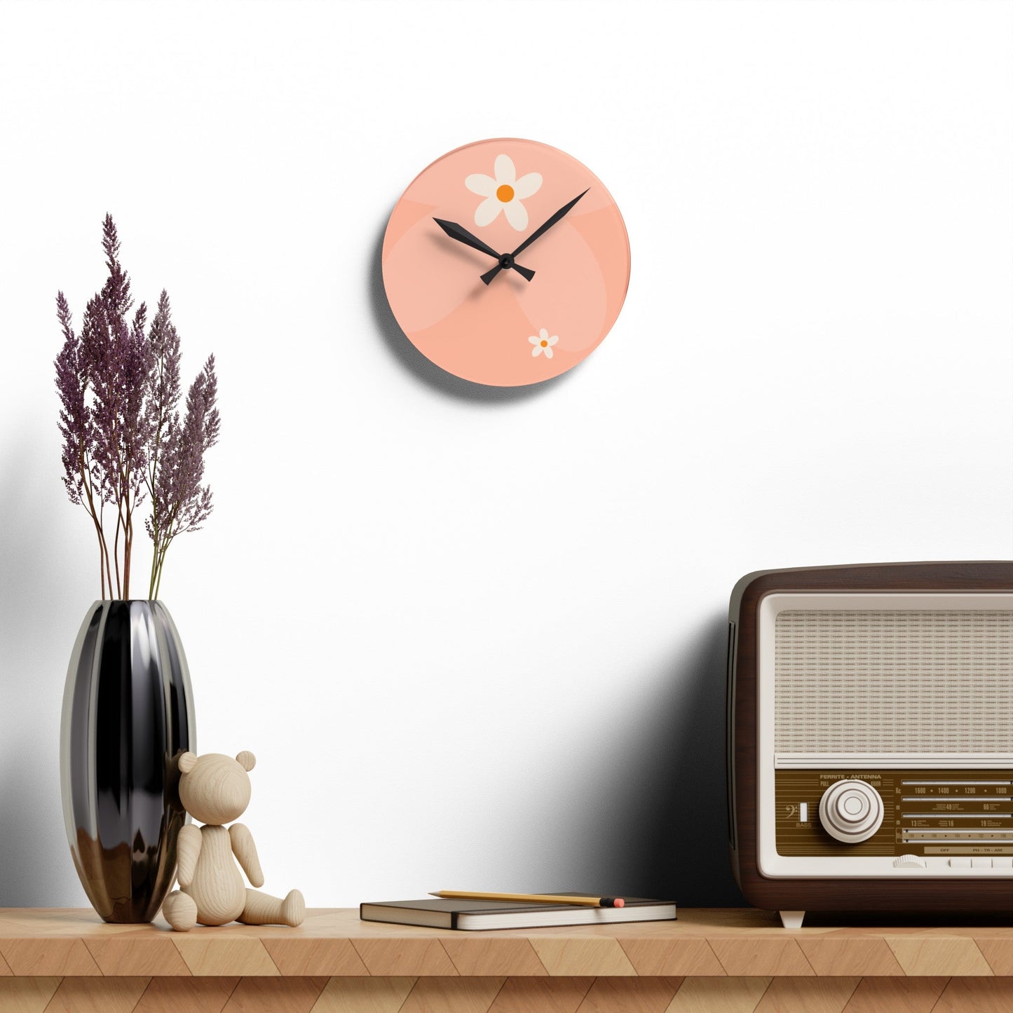 Peach Wall ClockSush Dopamine Decor