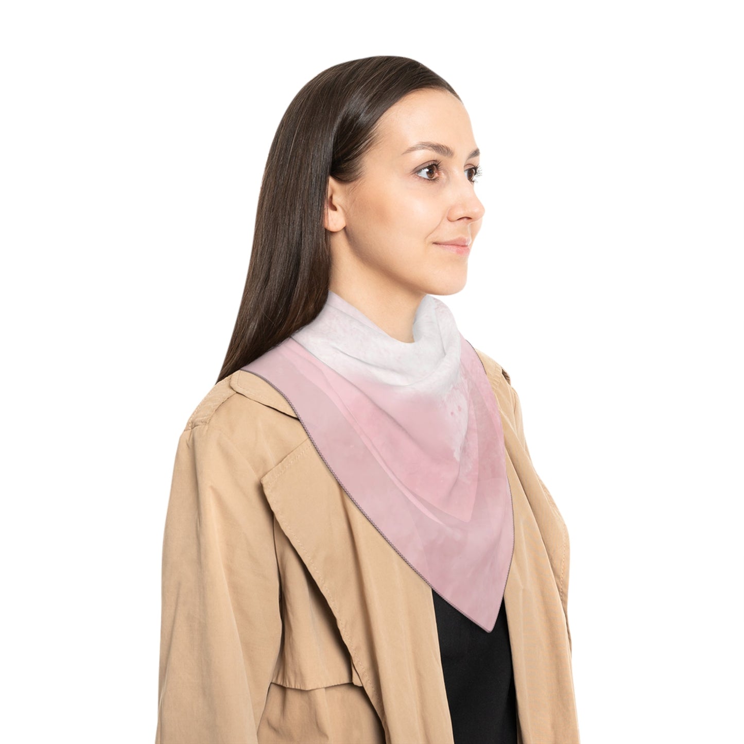 Pink and White Poly Scarf |ApparelsSush Dopamine Decor