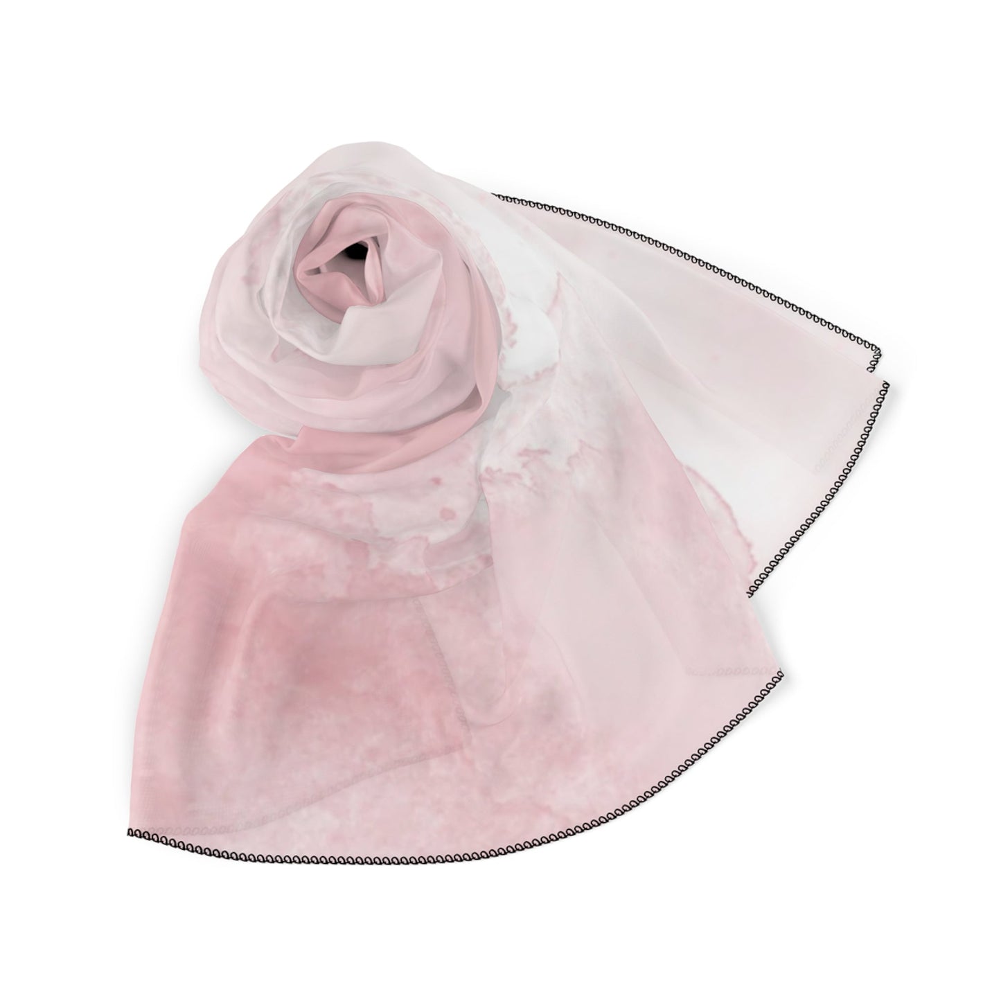 Pink and White Poly Scarf |ApparelsSush Dopamine Decor