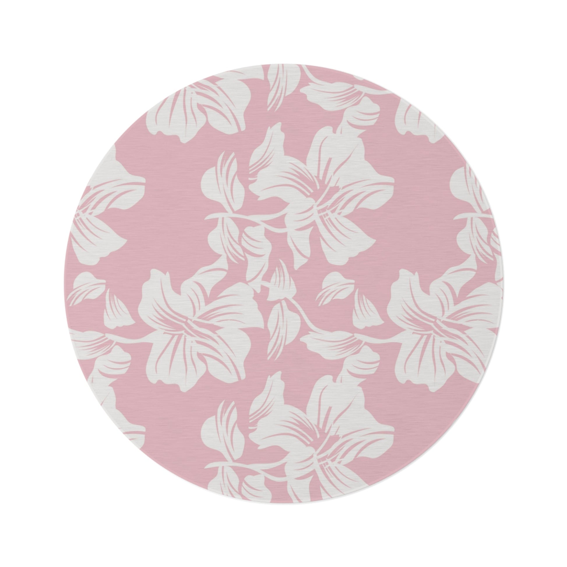 Pink and White Round Rug, Modern Carpets, Area Rugs for Home DecorSush Dopamine Decor