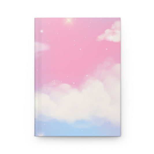 Pink Blue Clouds Hardcover JournalSush Dopamine Decor