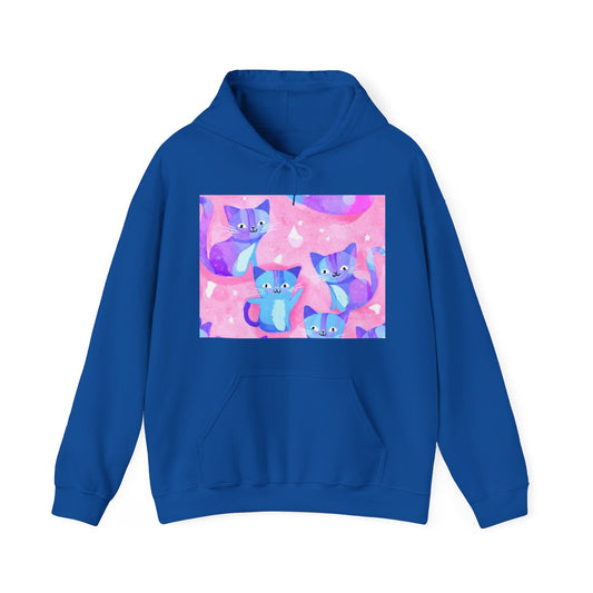 Playful Kittens Hoodie, Heavy Blend™ Hooded Sweatshirt for Cat Lovers, ApparelsSush Dopamine Decor