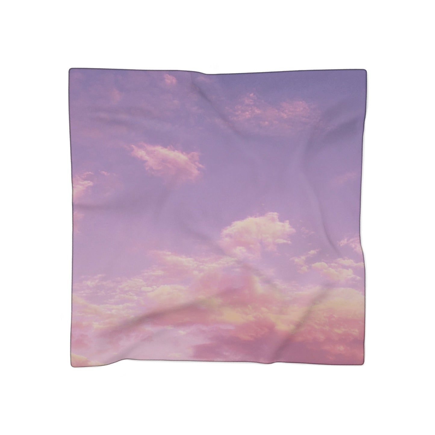 Purple Cloudy Print Poly Scarf | ApparelsSush Dopamine Decor