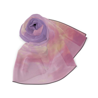 Purple Cloudy Print Poly Scarf | ApparelsSush Dopamine Decor