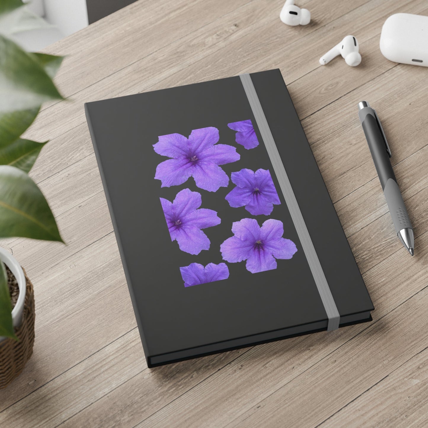 Purple Floral NotebookSush Dopamine Decor