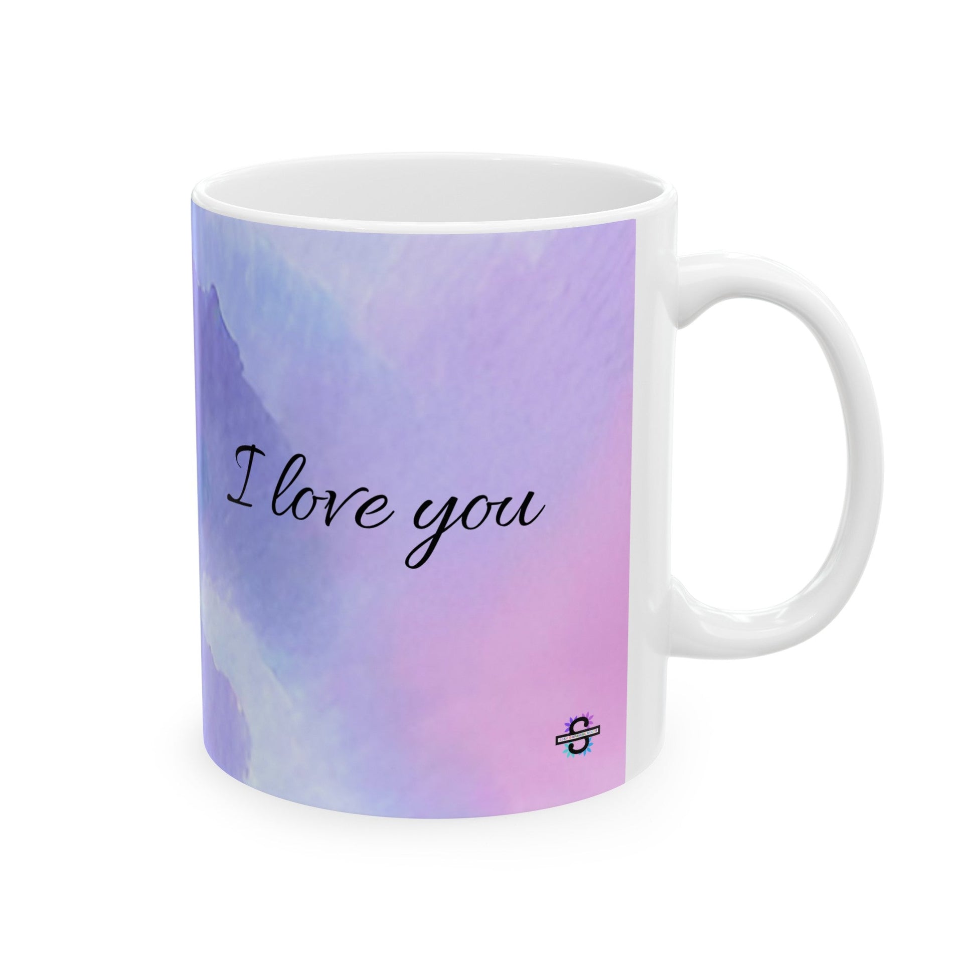 Purple gradient "I LOVE YOU" MugSush Dopamine Decor