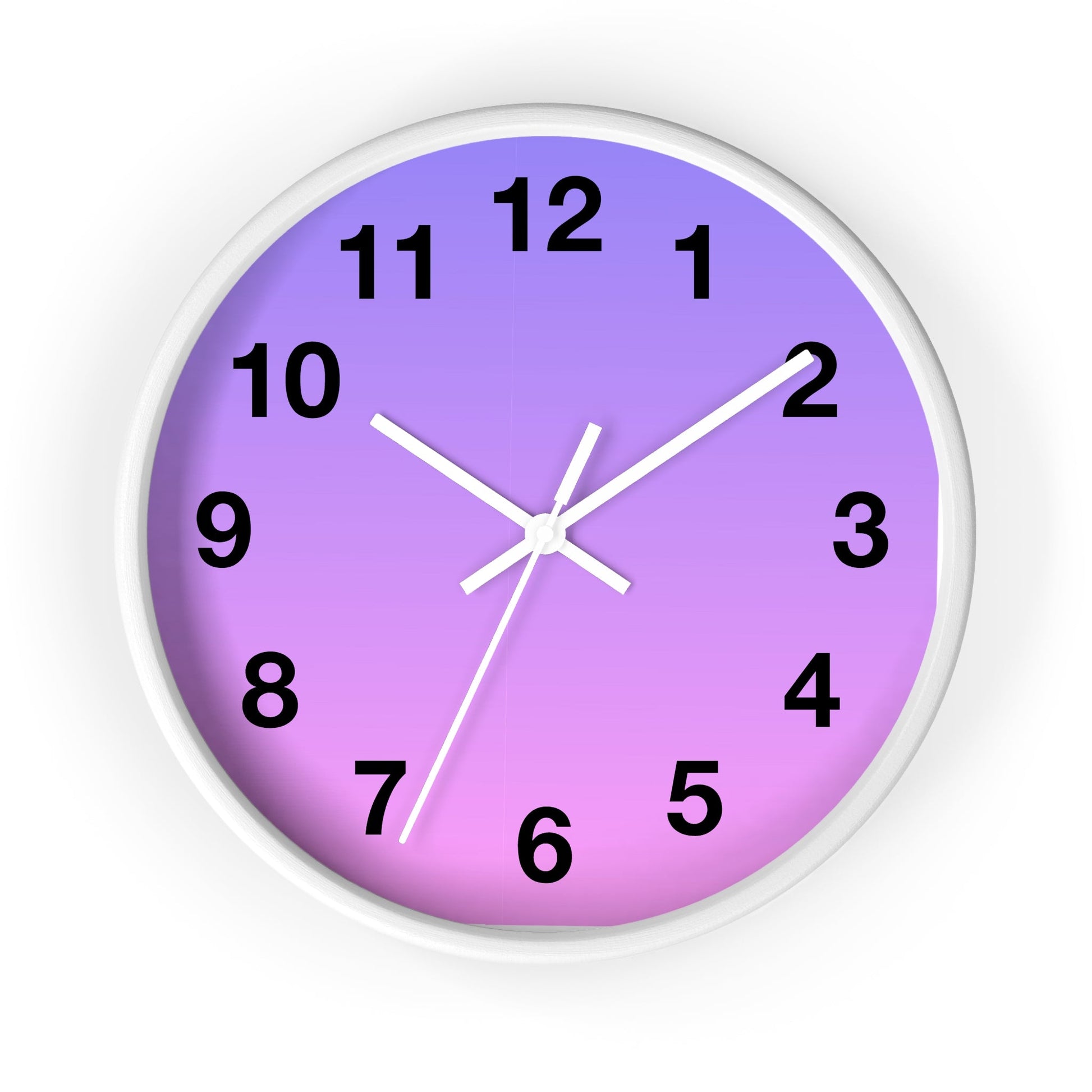 Purple Gradient Wooden Wall Clock, Analog for Home DecorSush Dopamine Decor