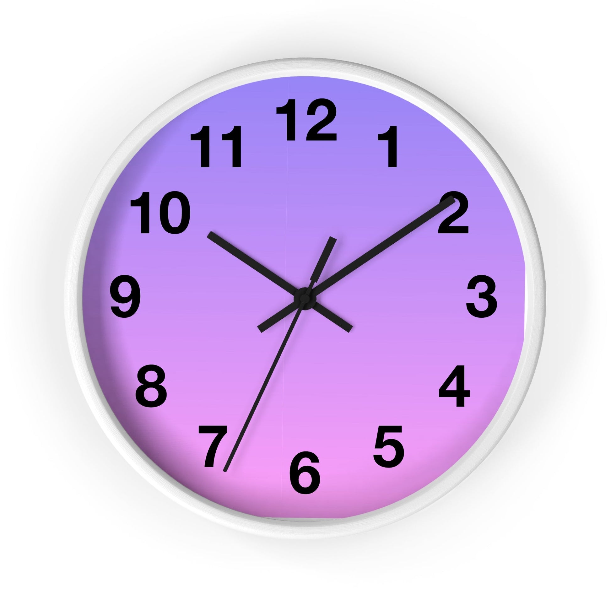 Purple Gradient Wooden Wall Clock, Analog for Home DecorSush Dopamine Decor