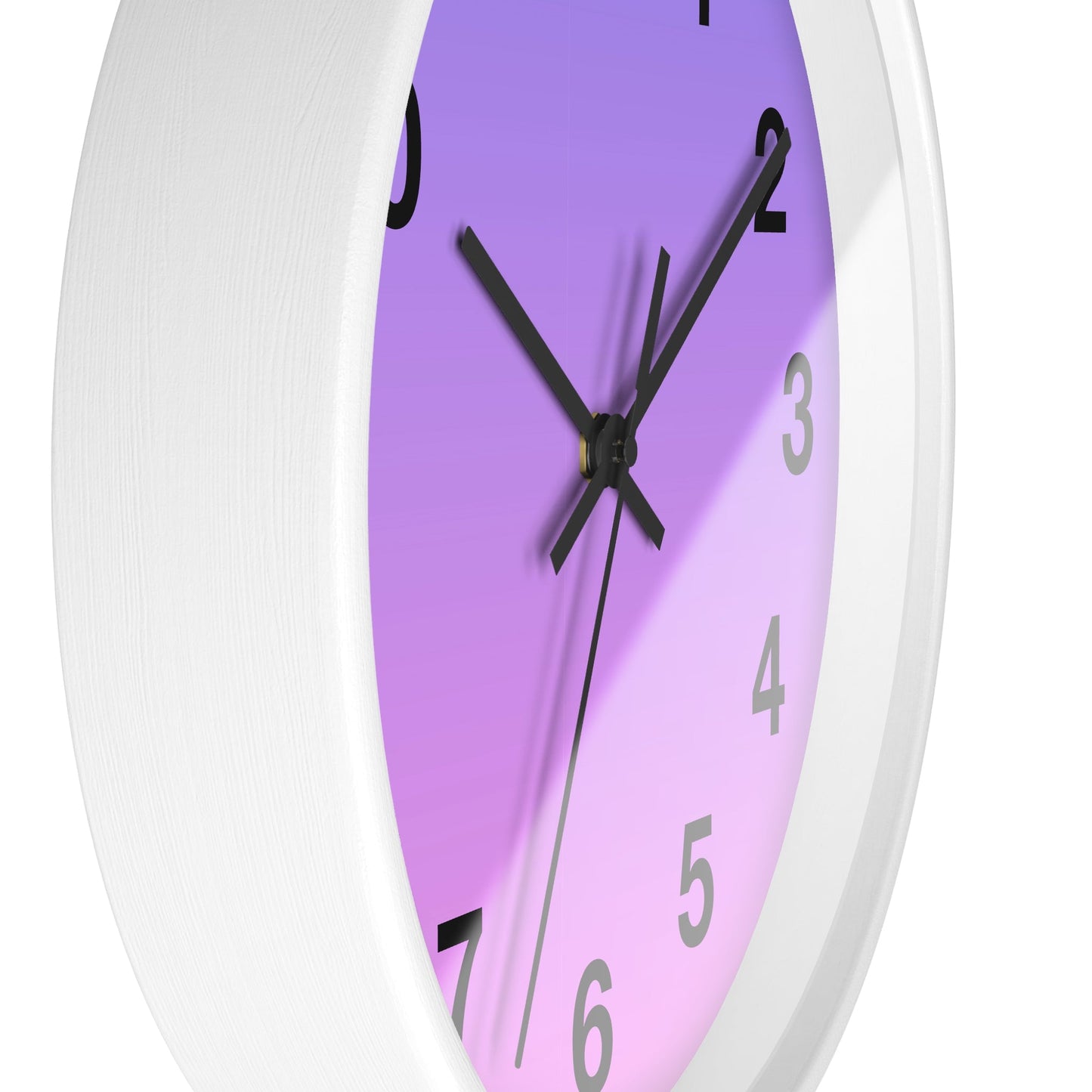 Purple Gradient Wooden Wall Clock, Analog for Home DecorSush Dopamine Decor