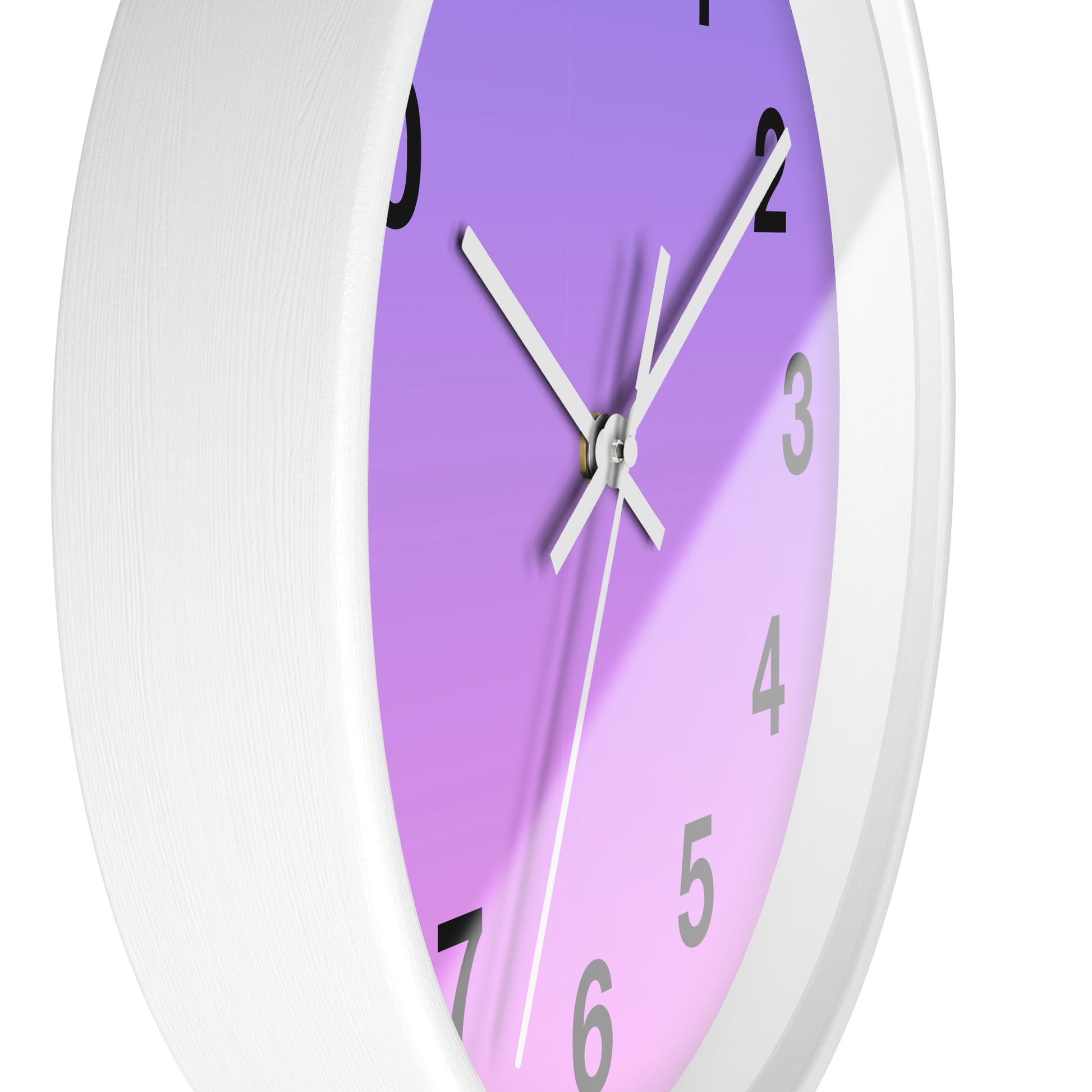 Purple Gradient Wooden Wall Clock, Analog for Home DecorSush Dopamine Decor