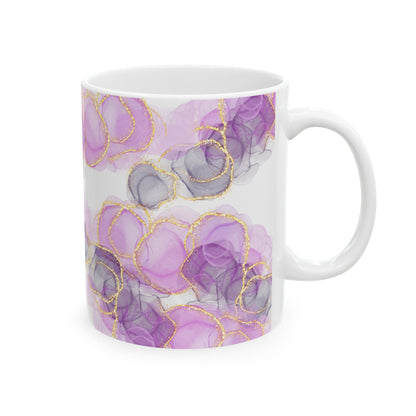 Purple marble design Ceramic Mug 11ozSush Dopamine Decor