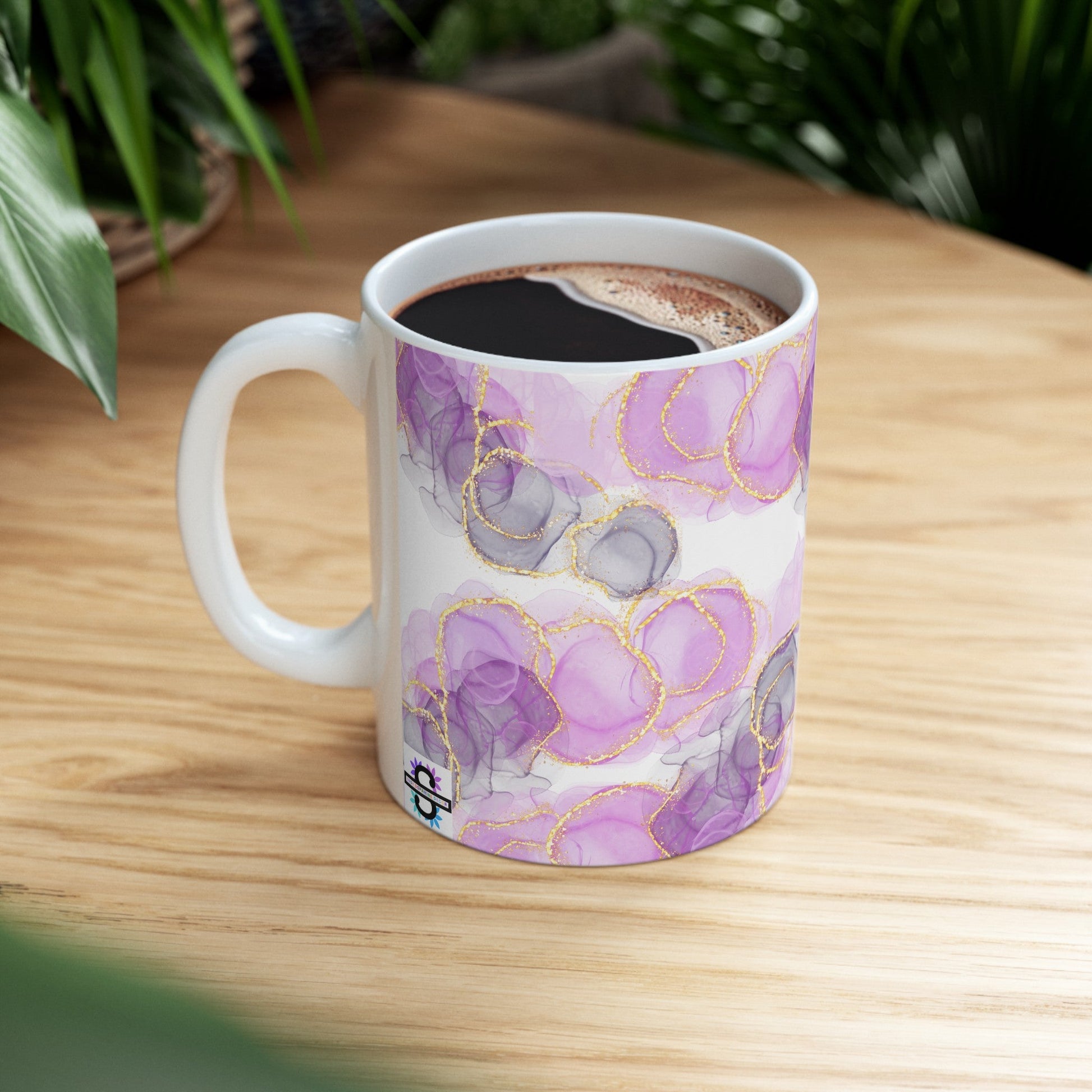 Purple marble design Ceramic Mug 11ozSush Dopamine Decor