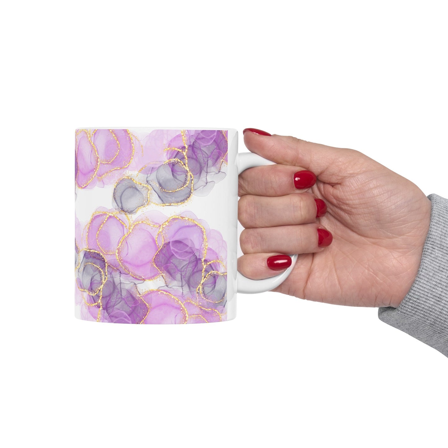 Purple marble design Ceramic Mug 11ozSush Dopamine Decor