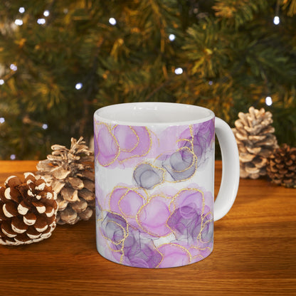 Purple marble design Ceramic Mug 11ozSush Dopamine Decor