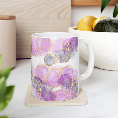 Purple marble design Ceramic Mug 11ozSush Dopamine Decor