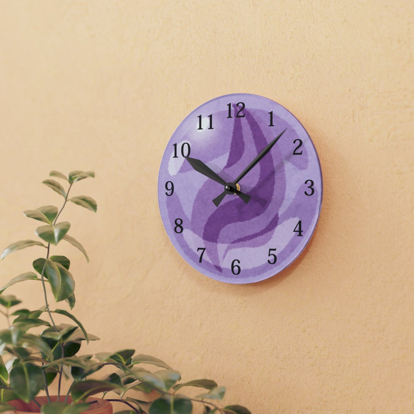 Purple Wall ClockSush Dopamine Decor