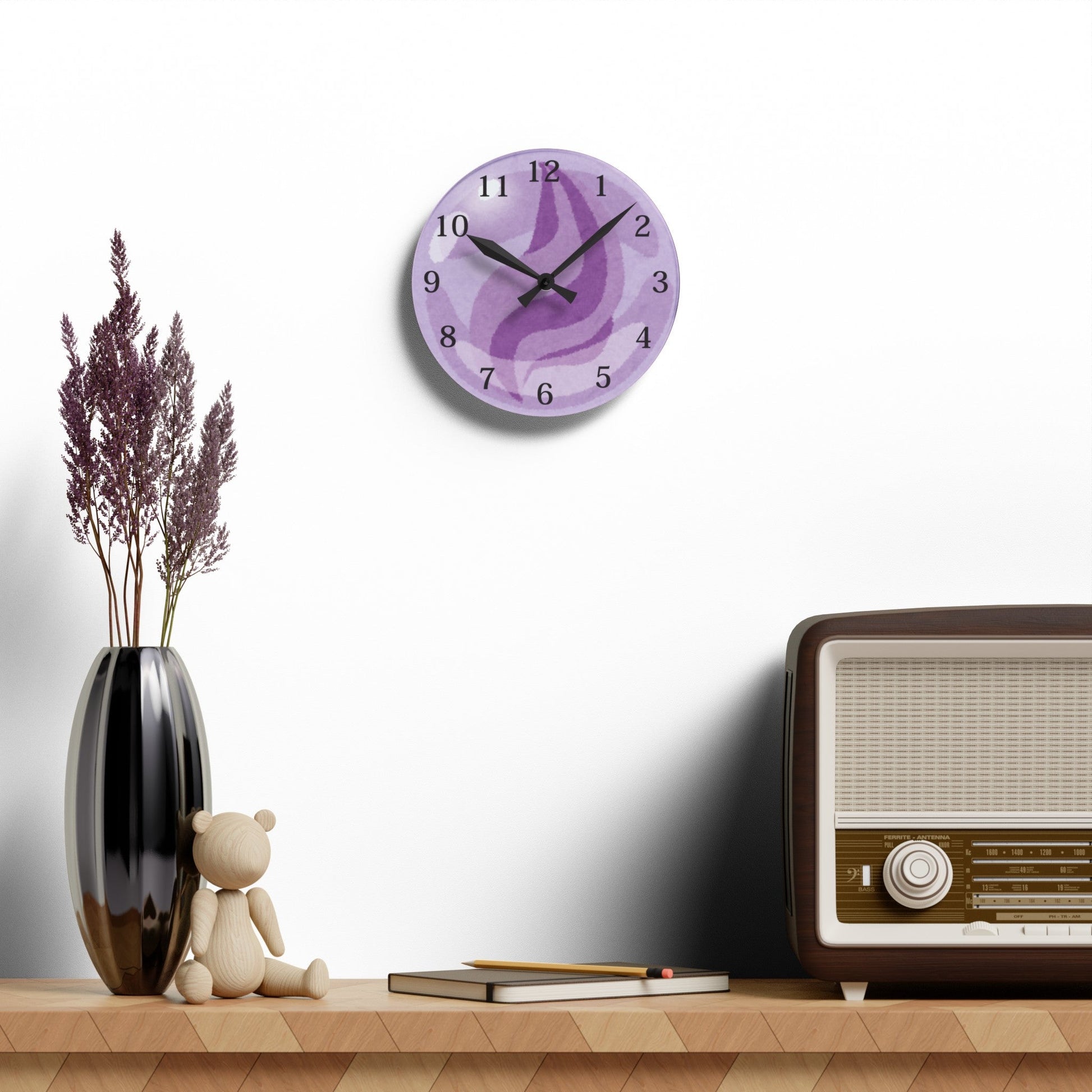 Purple Wall ClockSush Dopamine Decor