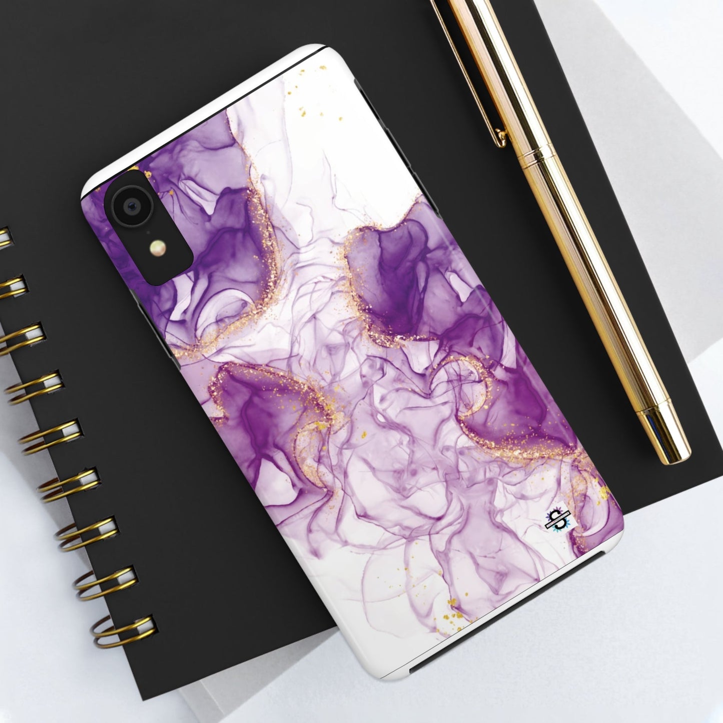 Purple White gold marble Tough Phone Case | Mobile coverSush Dopamine Decor