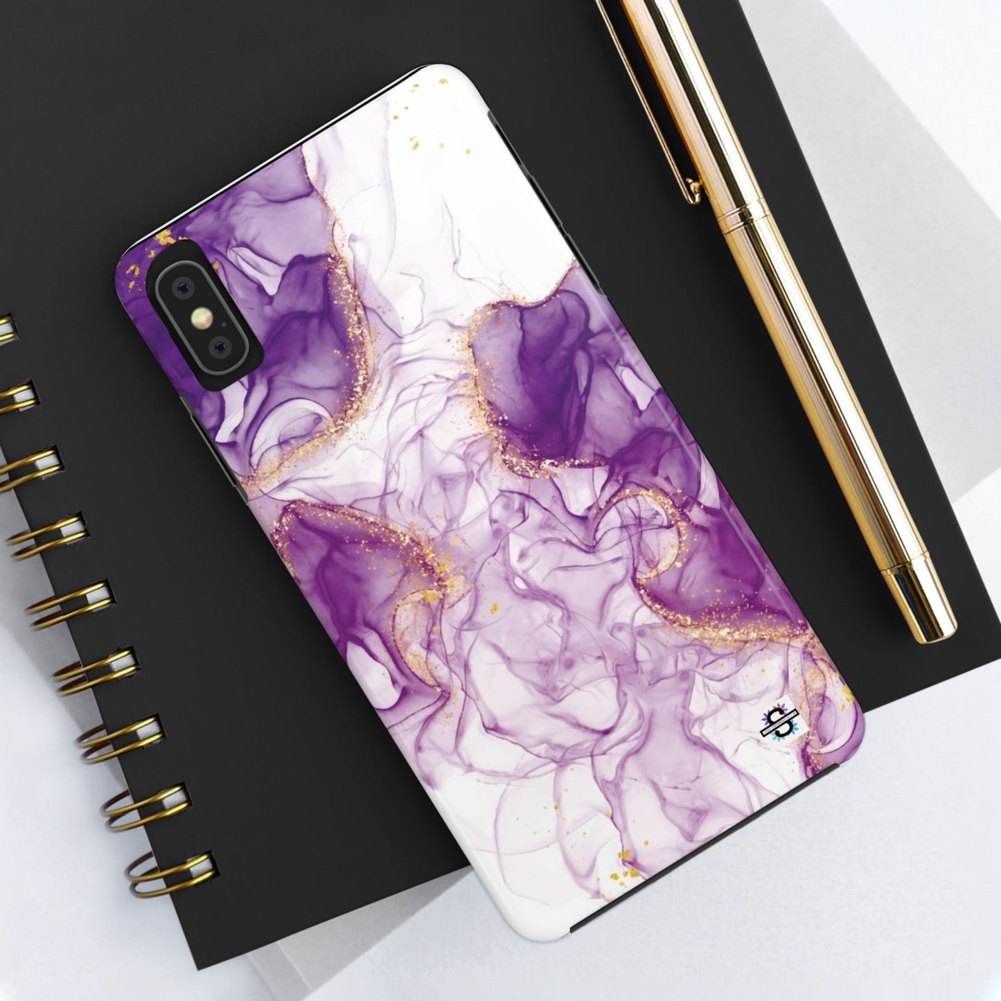 Purple White gold marble Tough Phone Case | Mobile coverSush Dopamine Decor