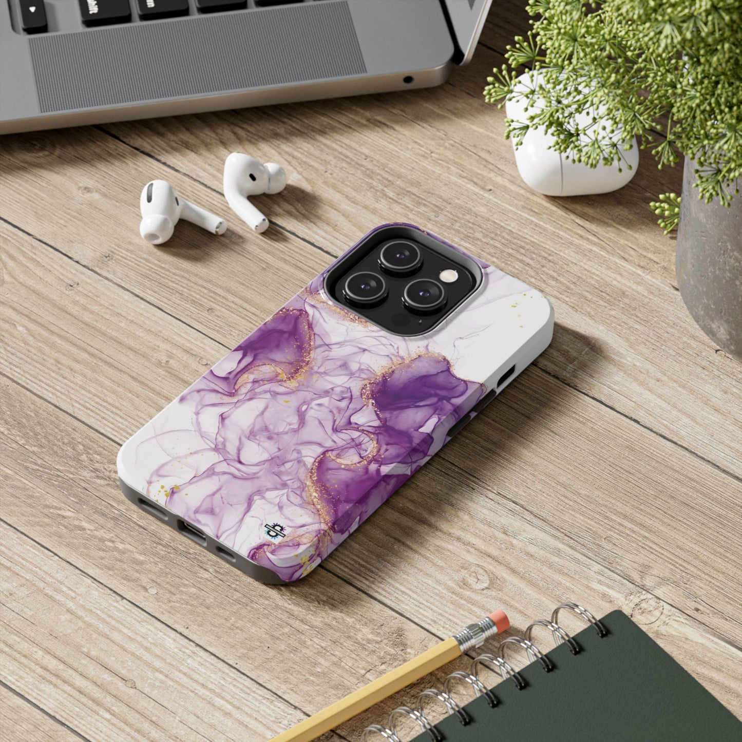 Purple White gold marble Tough Phone Case | Mobile coverSush Dopamine Decor