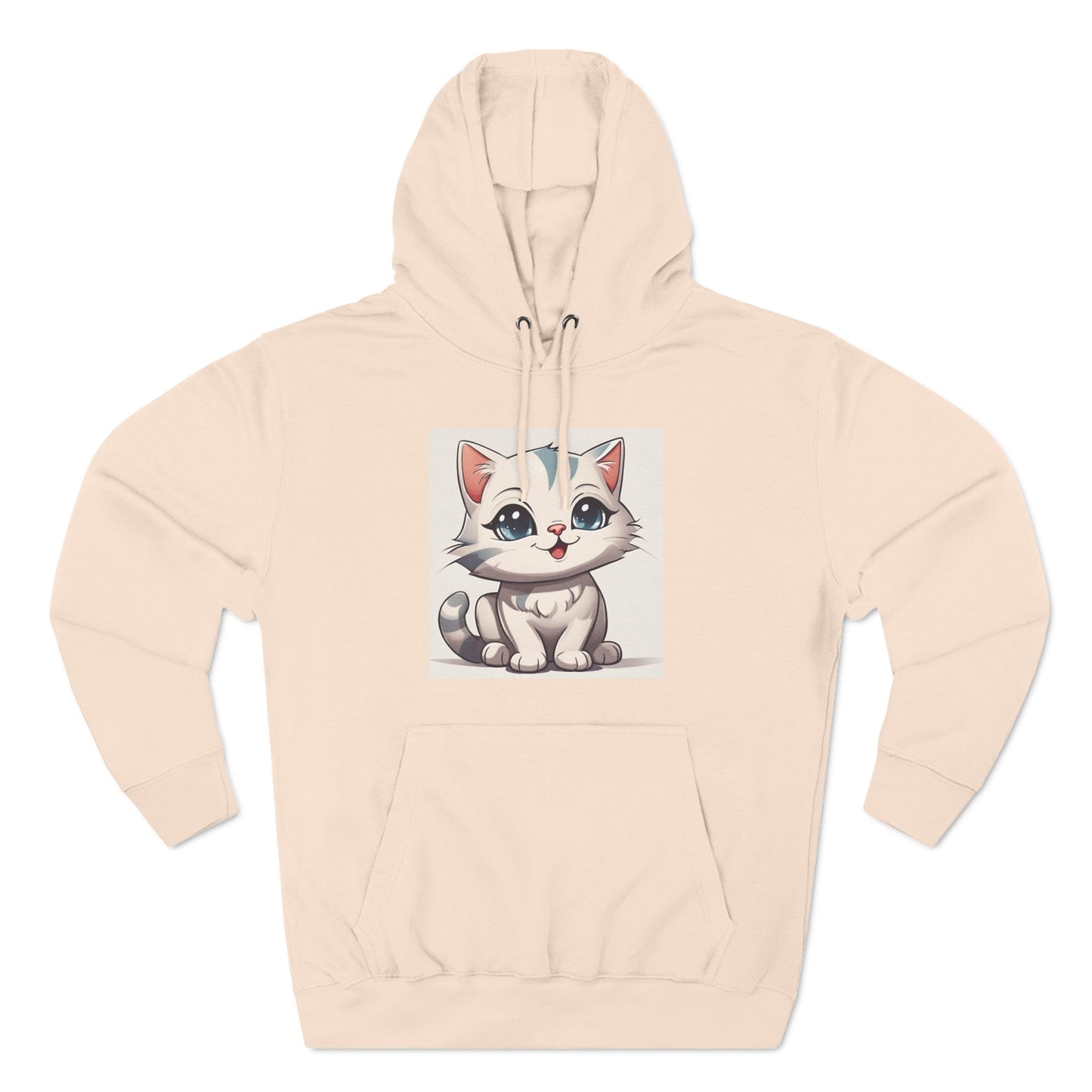 Purr - fect Comfort: Three - Panel Fleece Hoodie for WomenSush Dopamine Decor