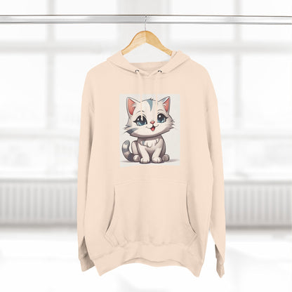 Purr - fect Comfort: Three - Panel Fleece Hoodie for WomenSush Dopamine Decor